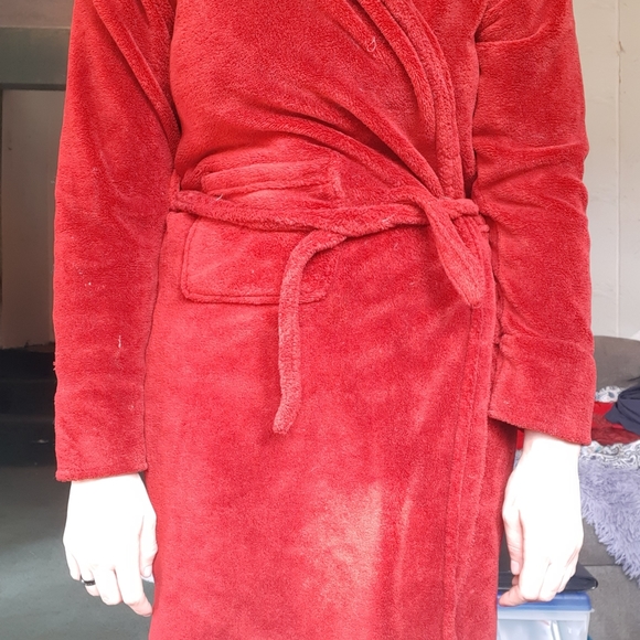 Red children's bath robe - Picture 5 of 6